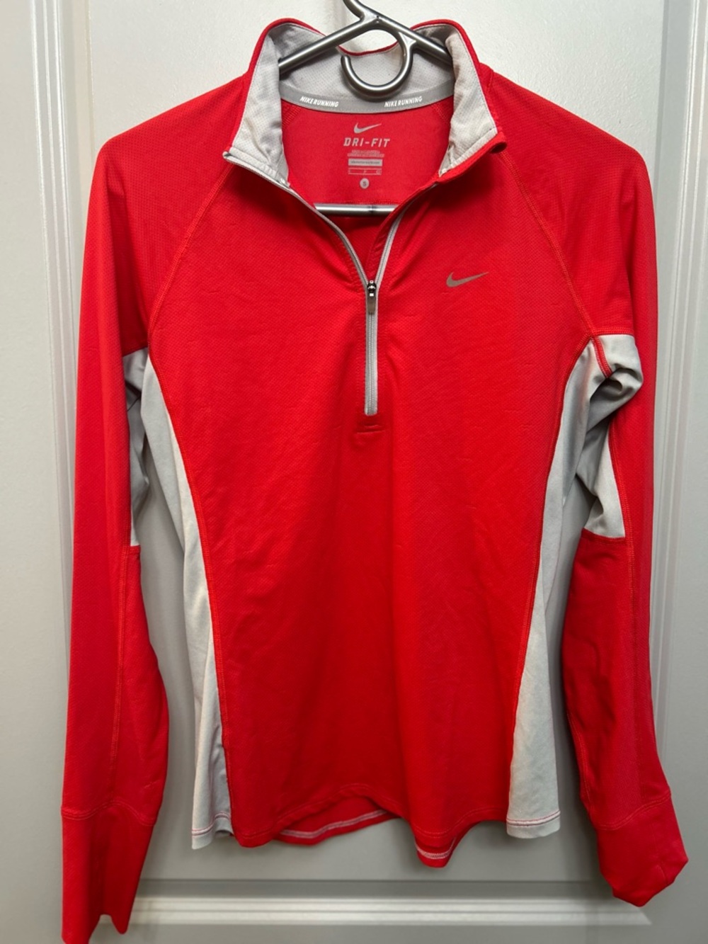 Nike Red & Light Gray Dri-FIT Running Quarter-Zip
